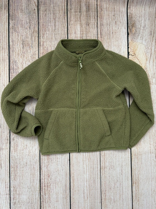 Cat & Jack Other - Cat & Jack Olive Green Sherpa Zip-Up Jacket